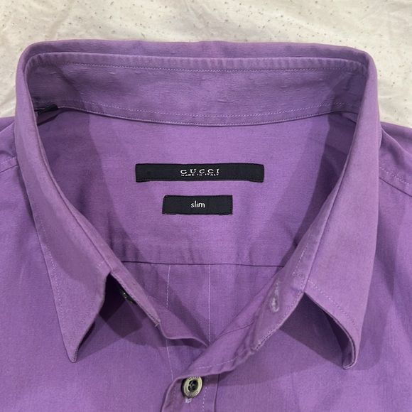 Gucci Mens Purple Dress Shirt - Picture 4 of 7